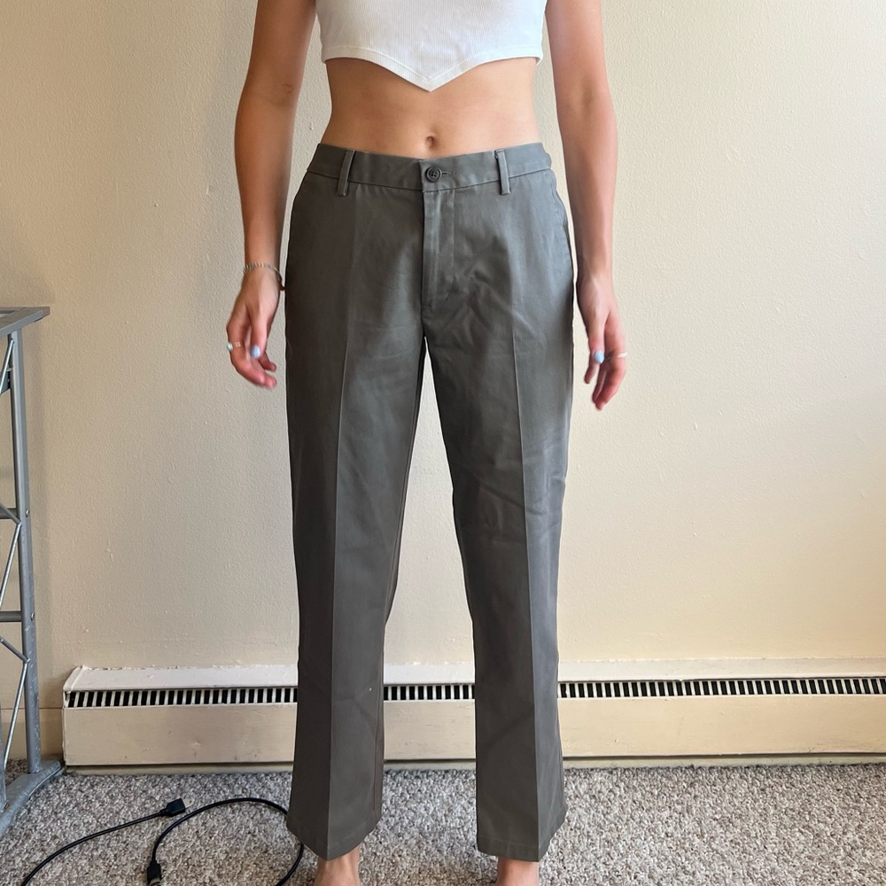 Goodthreads taupe grey/green straight leg men’s trousers